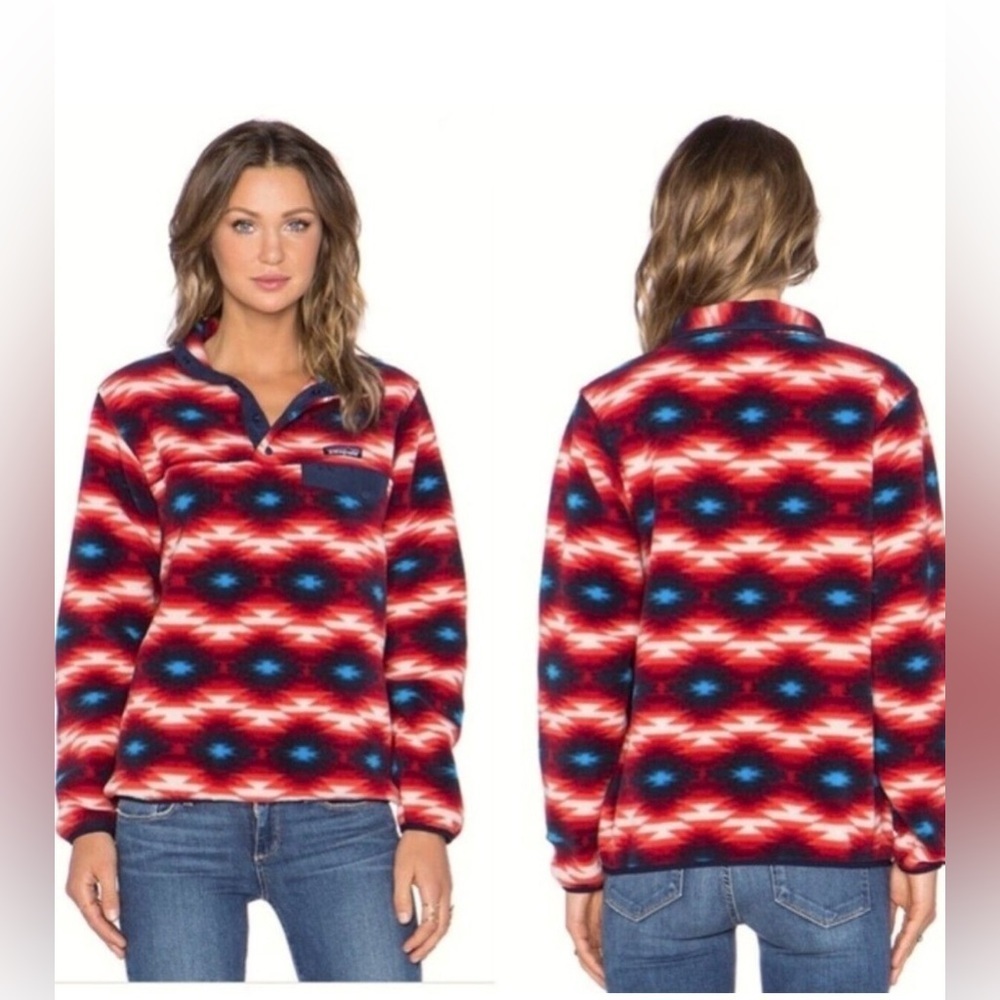 Patagonia Synchilla Wild Desert Snap-T Fleece Pullover Western Ikat